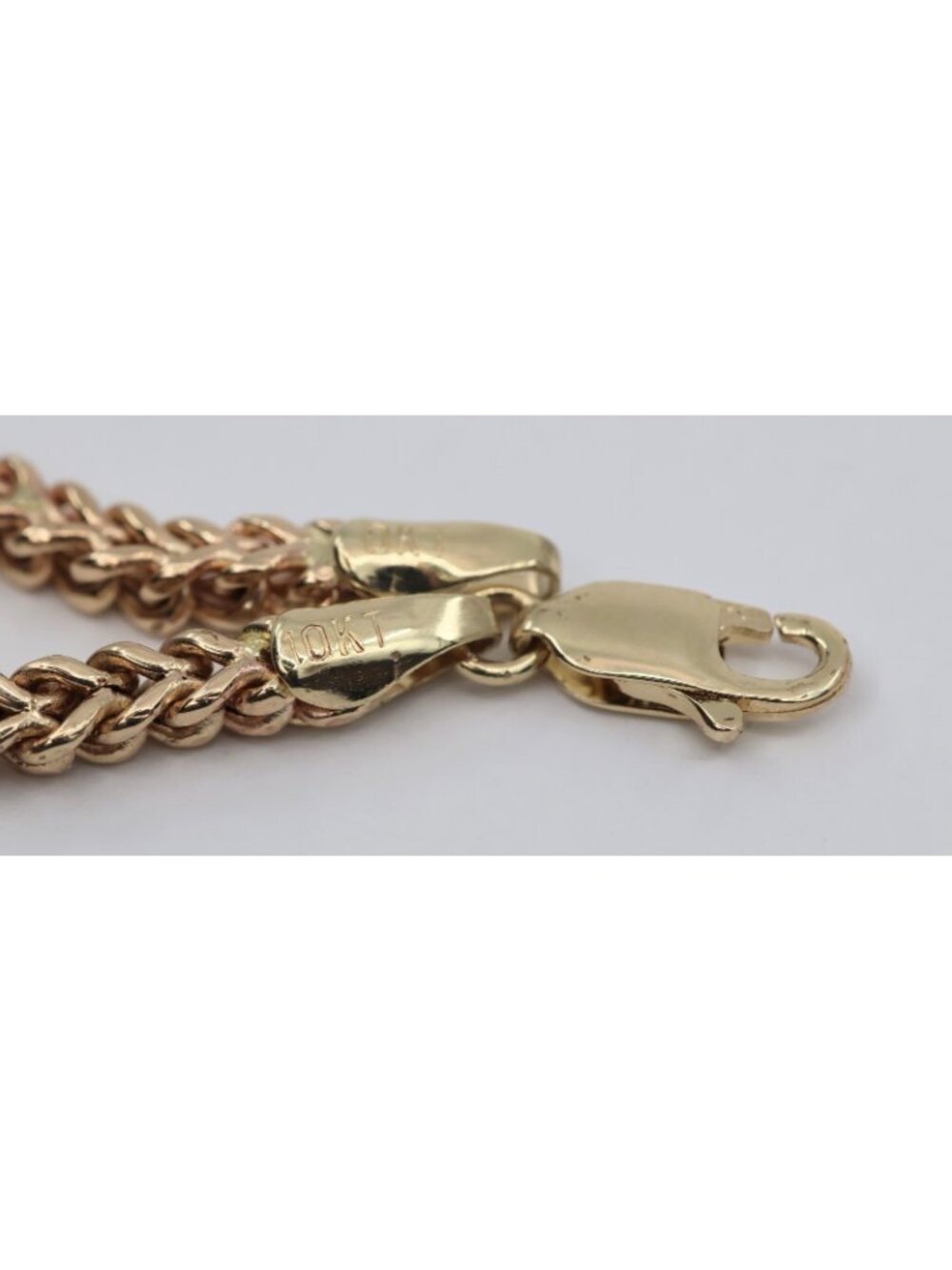 Beautiful 10K Karat Solid Yellow Gold Designer Franco Link Bracelet - 7" Length - Picture 11 of 13